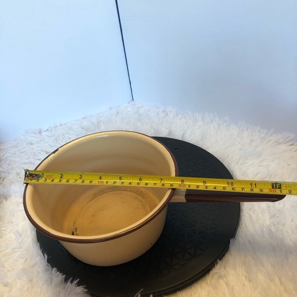 Vintage Enamelware Pot Pan Large - Picture 6 of 9